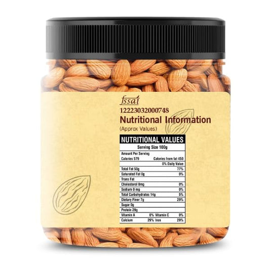 Dikshika Dry Fruits California Almond Nuts 1000g | High Protein Snack and Super Healthy Nuts | Amazing Quality Almond | Purely Natural Badam | Crunchy & Nutty | Premium Badam Giri
