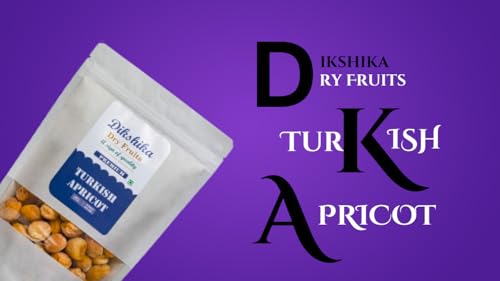 Dikshika Dry Fruits Premium Turkish Apricot | Sun Dried Gluten Free Apricots With No Added Sugar | Add Naturally Sweet Apricots To Your Healthy Recipes (250 G)