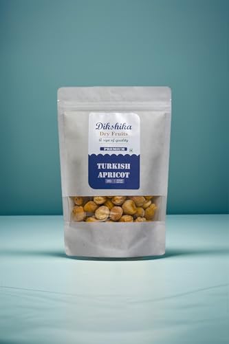 Dikshika Dry Fruits Premium Turkish Apricot | Sun Dried Gluten Free Apricots With No Added Sugar | Add Naturally Sweet Apricots To Your Healthy Recipes (250 G)