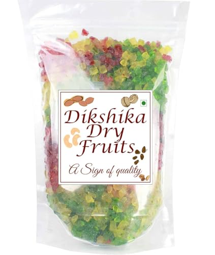 Dikshika Dry Fruits Mix Tutti Frutti Cherries Fresh Fruits 250 gm | Tutti Frutti for Cake | Sweet Toppings Cherries/Cherry For Cakes & Cookies Decoration