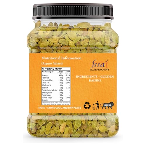 Dikshika Dry Fruits Premium Raisins - 500g | Kishmish | Kismis | Dry Fruits and Nuts | Nutritious | Seedless Kishmish | Green Raisins Kismis | Healthy Nutritious & Delicious