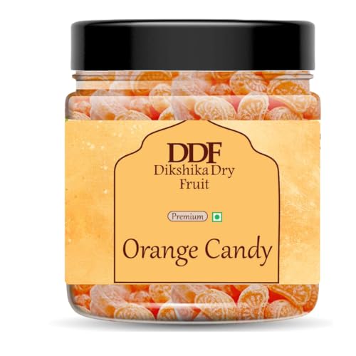 Dikshika Dry Fruits Orange Candy 400 gm| Narangee Candy | Narangee Toffee | SantraToffee | Vegetarian | Orange Flavoured Toffee | Sweet Toffee