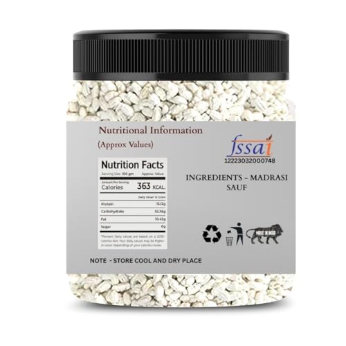 Dikshika Dry Fruits White Mukhwas 300 gm | Peppermint Coated Saunf Mouth Freshner | Madrasi Saunf Helps In Digestion After Meal