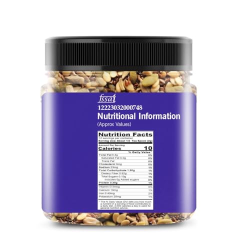 Dikshika Dry Fruits 5 in 1 Mixed Seeds 250 gm | Natural Pumpkin, Watermelon, Sunflower, Chia & Flax Mixed Seeds