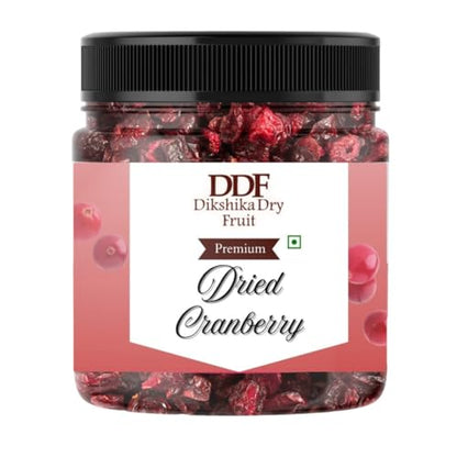 Dikshika Dry Fruits Premium Whole Dried Cranberries 250 gm | High Nutrient, Antioxidant Rich, Immunity Booster | Healthy Snack For Breakfast | Natural Dried Cranberries