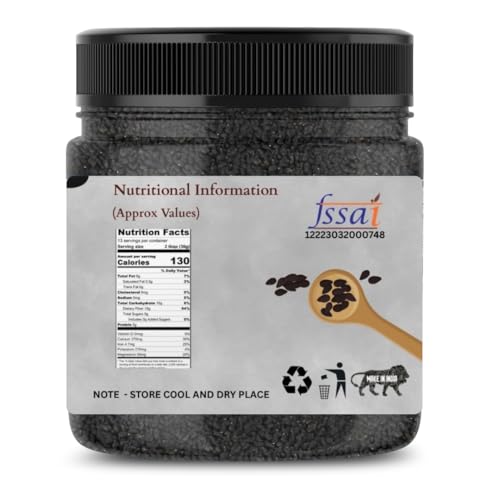 Dikshika Dry Fruits Basil Seeds - 250g | Sabja Beej | Tukmaria Seeds | Seeds for Eating | Weight Management