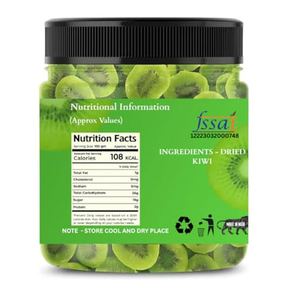 Dikshika Dry Fruits Dried Kiwi Slices 500 gm | Candied Dry Fruit Naturally Sweet and Dehydrated Kiwi | High Fibre, Energy Booster |Delicious Dried Kiwi For Eating
