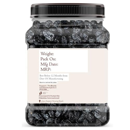 Dikshika Dry Fruits Premium Black Raisins - 250 g | Kali Kishmish | Munakka Dry Fruits | Naturally Sweet and Tasty | Pure Seedless Kismis Raisins | Healthy Snacks | Kali Draksh