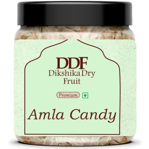 Dikshika Dry Fruits Dried Amla Candy For Eating - 100 gm | Rich in Vitamin C & Antioxidants | Indian Dry Gooseberry Avla | Chatpata Amla Candy Mouth freshner | Jar Pack