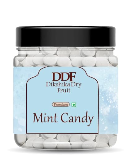 Dikshika Dry Fruits Mint Candy/Peppermint Candies - 100 gm| Old (Vintage) Style Sugar Boiled Candy | Mint Candies For Kids | Mouth Freshner Candy | Jar Pack