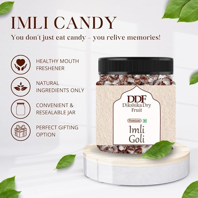 Dikshika Dry Fruits Imli Candy | Khatti Meethi Imly, Chulbuli Emli Tamarind Twist, Twisted Emly Candy | Sweet and Sour Tamarind Candy | Emly gatagat Candy (400gm)