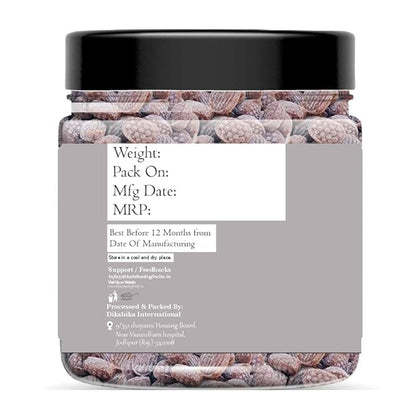 Jar with a patterned label on a white background