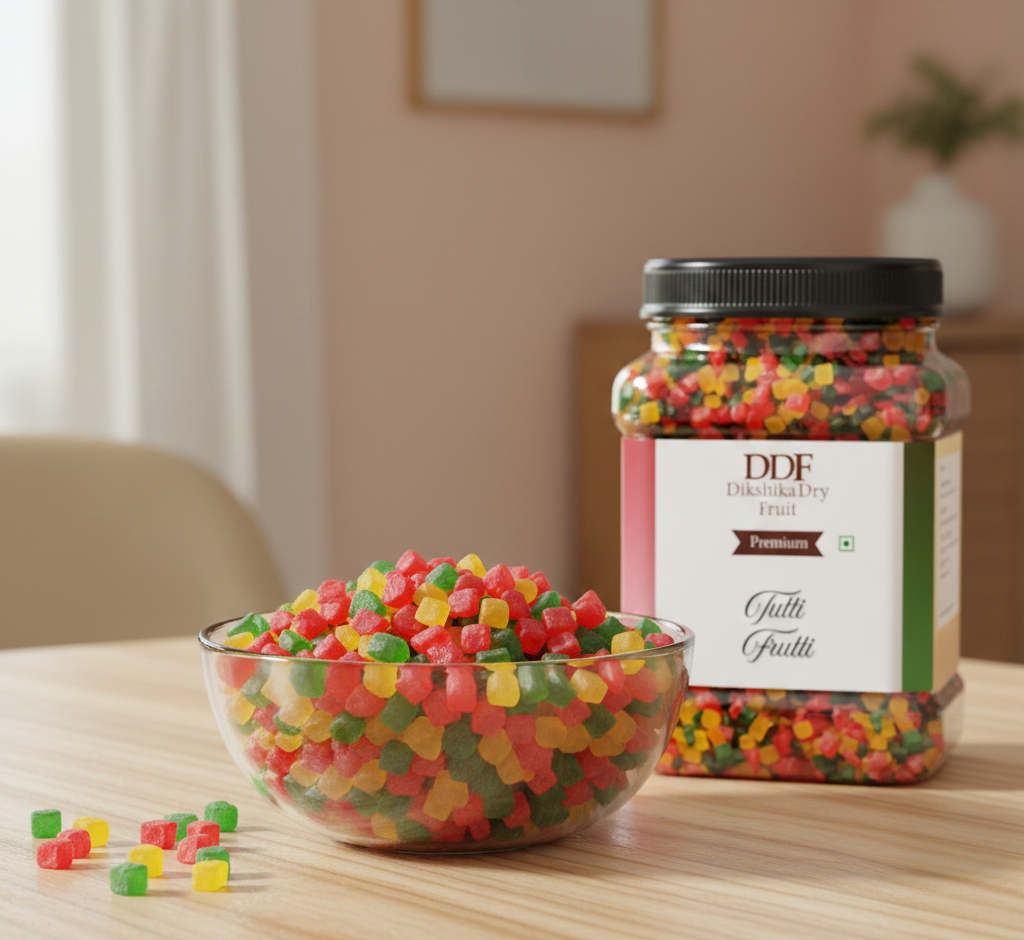 Dikshika Dry Fruits Mix Tutti Frutti Cherries Fresh Fruits 250 gm | Tutti Frutti for Cake | Sweet Toppings Cherries/Cherry For Cakes & Cookies Decoration