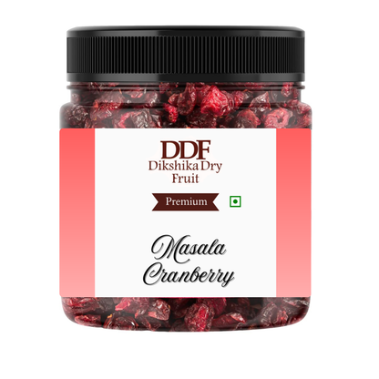 Jar of DDF Dikshika Dry Fruit Masala Cranberry on a white background